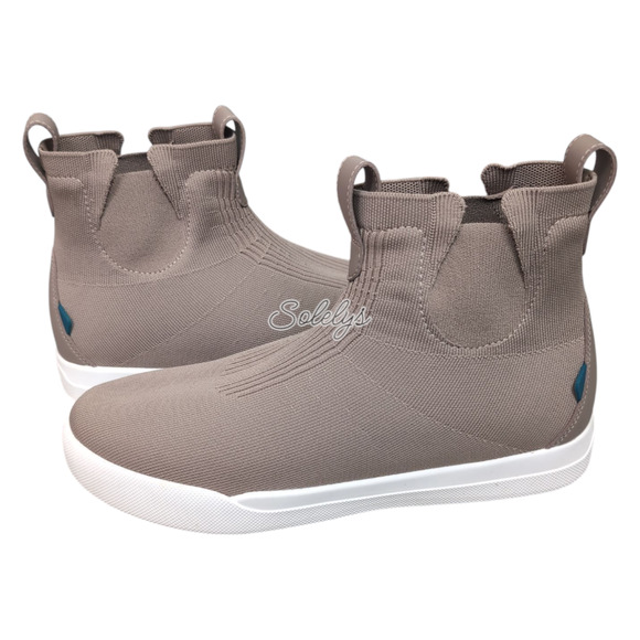 Vessi Weekend Chelsea Men 10 Shiitake Brown Waterproof DymaTex Knit Sneaker Boot - Picture 1 of 10